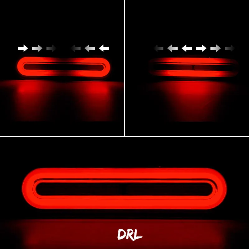 60led Motorcycle 3 in 1 LED Tail Lights Sequential Turn Signal Light DRL Stop Br