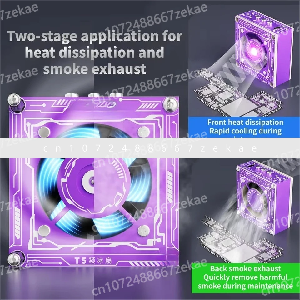 T5 UV Lamp Cooling Fan for Welding 3W Curing & Heat Dissipation 3-Speed Adjustable with PD Fast Charge Tools