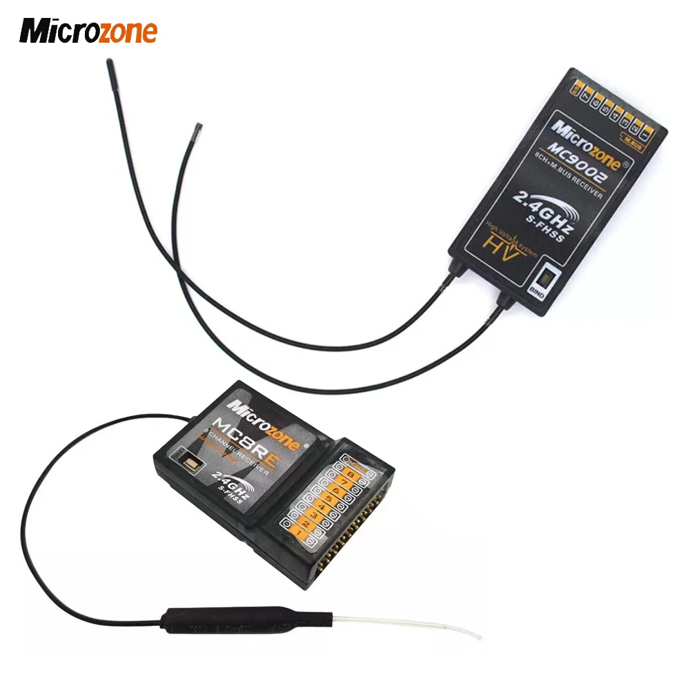 Microzone MC8B 2.4G 8CH Remote Control Transmitter & MC8RE/ MC9002 Receiver Radio System For RC Aircraft Fixed-wing Helicopter