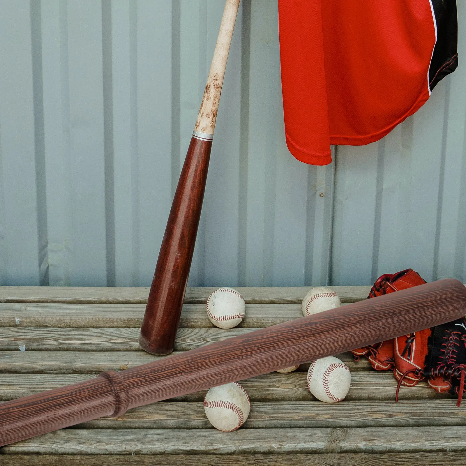 Wood Baseball Bat And Softball Gloves Ball Youth Children 21inch Outdoor Sports Home Person Gear Baseball Stick