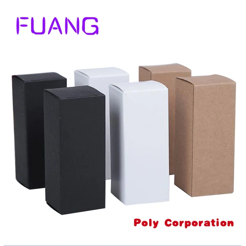 Custom  Customized Plain Small Black White Cardboard Box Packaging Lipstick Cosmetic Packaging Small Perfupacking box for small