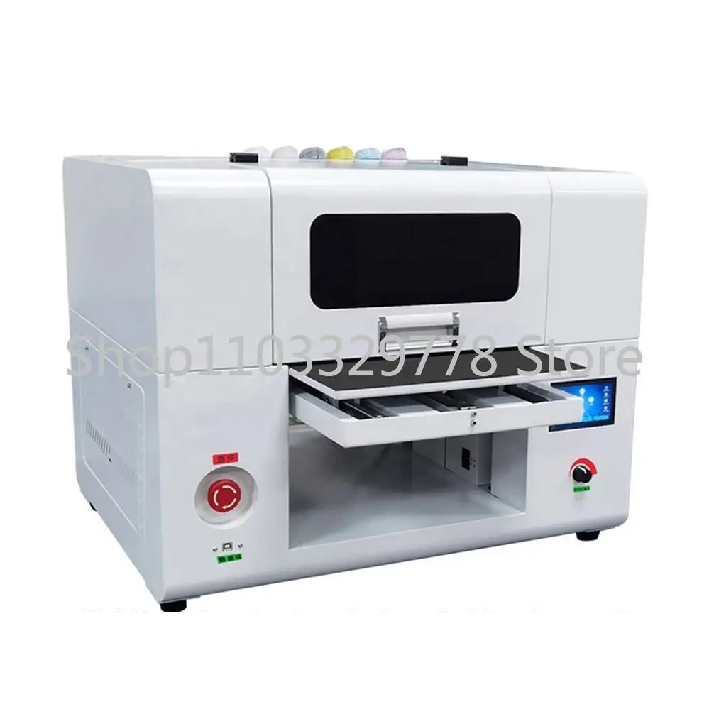 Flat UV Printer Varnish Effect 6 Colors A3 a Inch Ultraviolet Light-Emitting Diode Flat Printer Automatic UV Greasing Printer