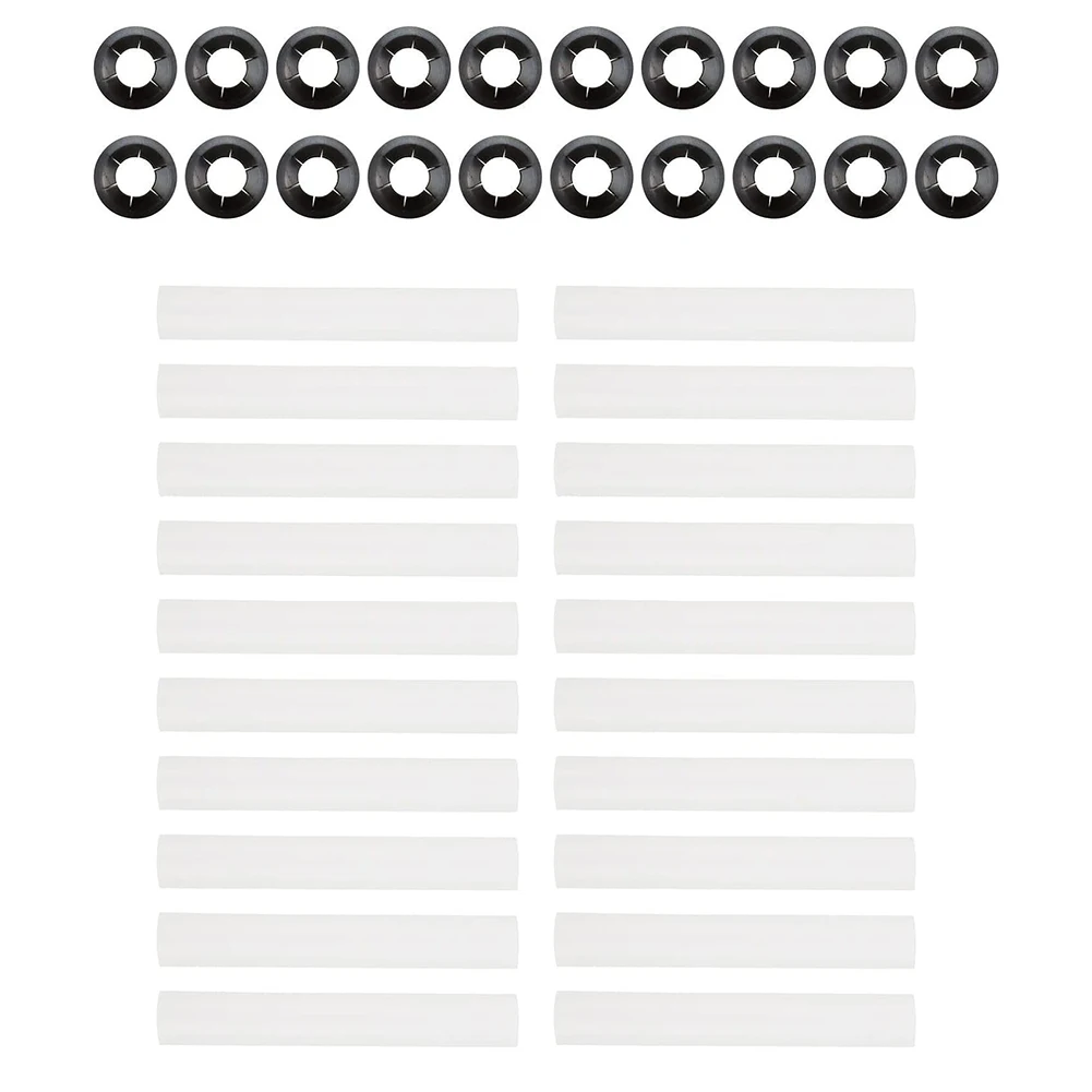 

80mm Length Silent Roller Kit Silent Garage Door Components Roller Shaft 20 Sleeves With Nuts Buffering Solution