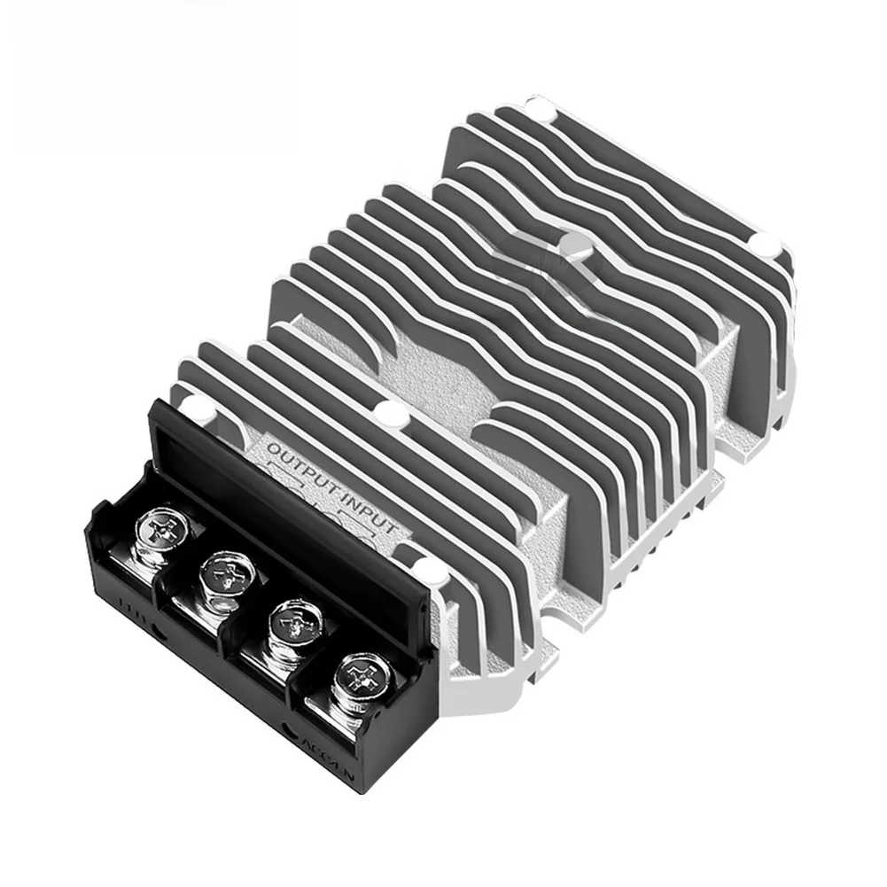 72V to 12V 40A DC-DC Converter with IP67 Rating Aluminum Shell Over Current Over Temp Short Circuit Protection