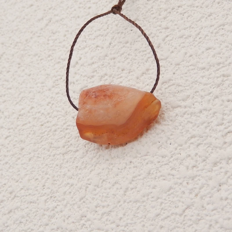 

Red Agate Natural Stone Nugget Pendant Beads 21x13x12mm 4.2g for Women Handmade DIY Jewelry Statement Party Gift