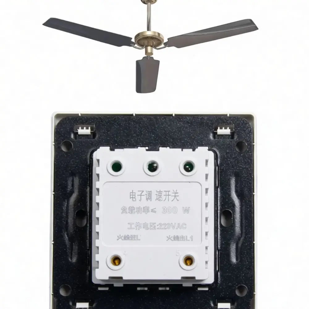 Adjustable Speed Controller For Ceiling Wall Fans Stepless Rotary Knob Switch Electrical Ventilator Power Control Panel Device