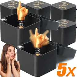 5/1x 3D Pop Up Middle Finger Gifts Boxes Middle Finger in A Box Fun Finger Surprise Gifts Christmas Party Decoration Fun Toys