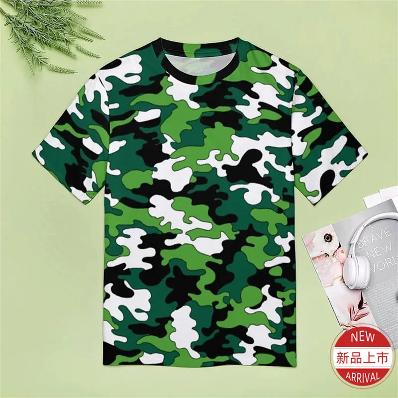 

Harajuku 3D Camouflage Patterns Printing T Shirt Camo Styles Graphic Short Sleeves Kid Fashion Streetwear Tee Shirts Unisex Tops