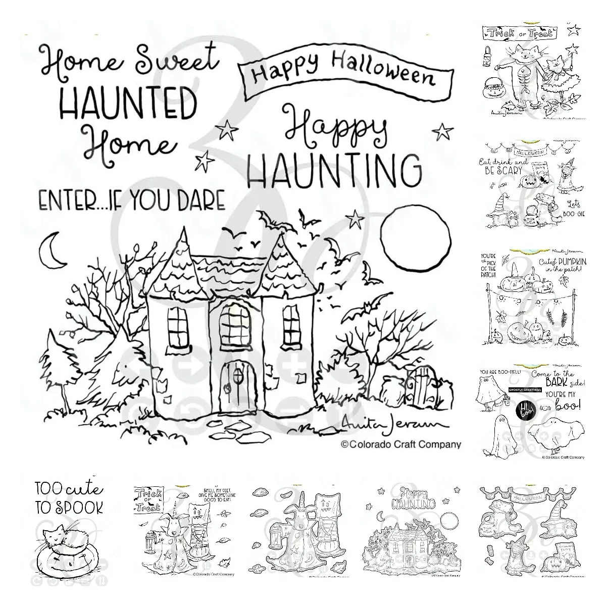 

Halloween Background Metal Cutting Dies Clear Stamps DIY Scrapbooking Photo Album Decorative Embossing Paper Card Crafts Die Cut