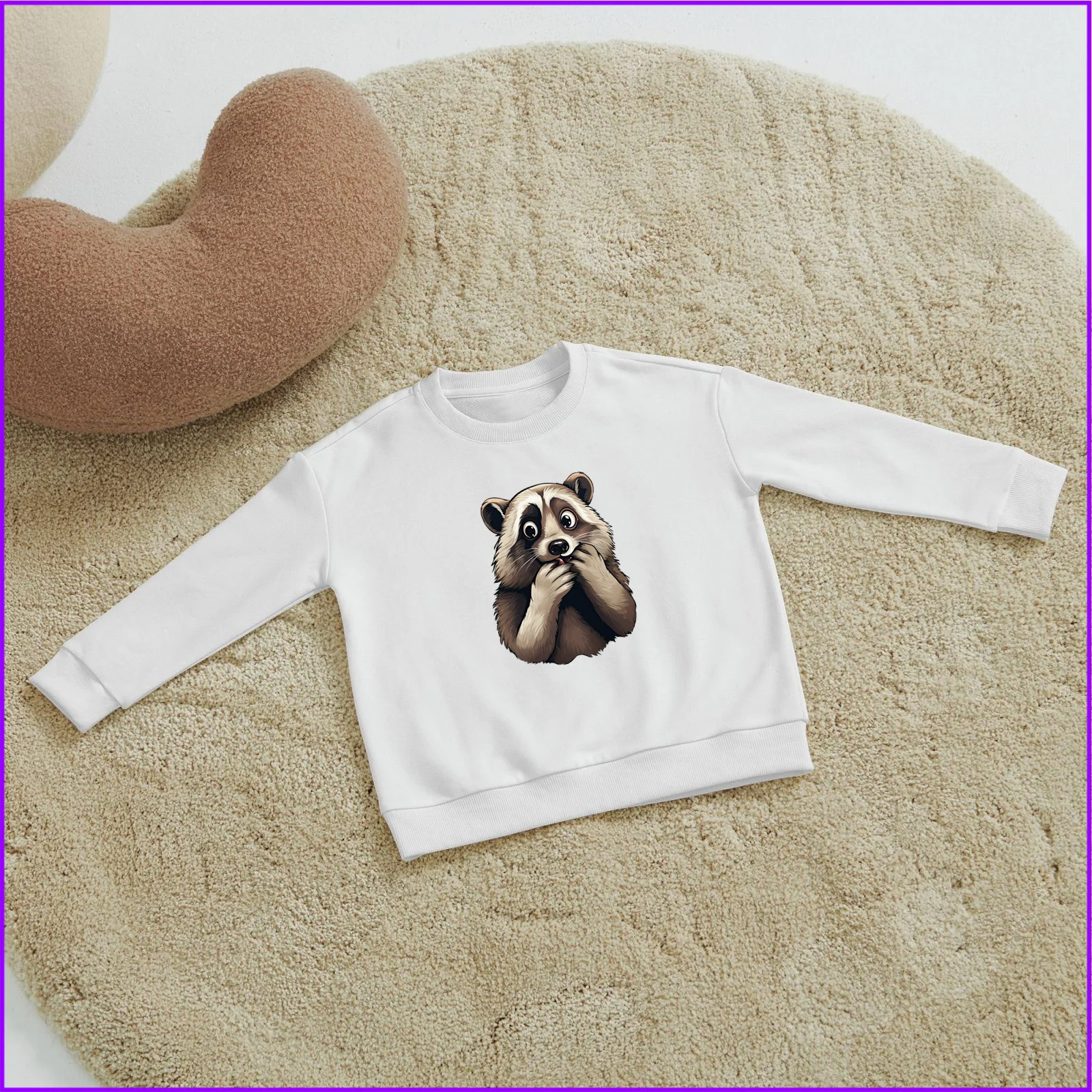 Surpirse Animals Raccoon Sjb69 Kids Boys Girls Hoodies Sweatshirts Designer Luxury Pink Chile Cosplay Letter Fashion Manga Tees