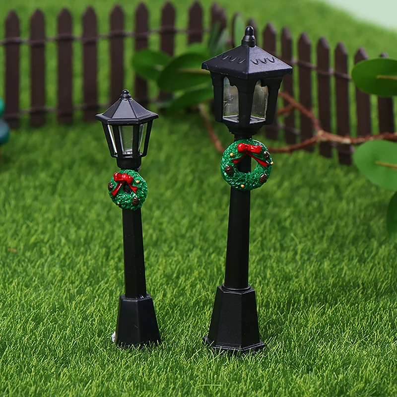 1/12 Dollhouse Mini Street Light Models Dollhouse Christmas Street Lamp Ornament Dolls House Micro Fairy Garden Decoration