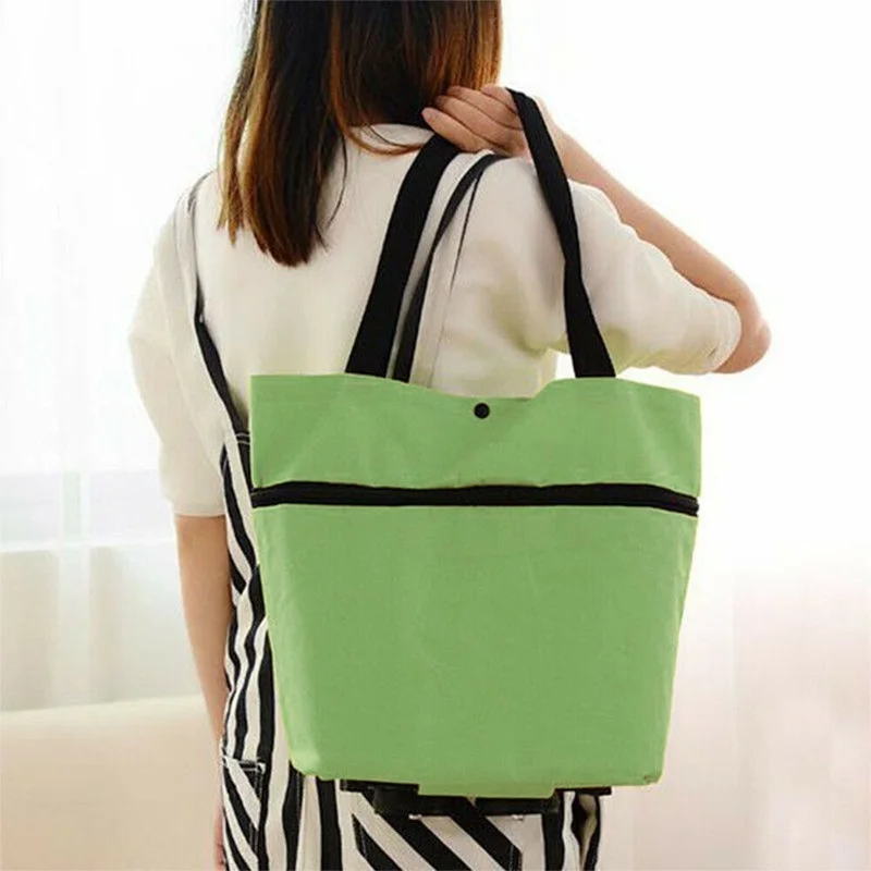 A Variety of Retractable Roller Fashion Portable Shopping Wheel Bag Foldable Back Shopping Bag Grocery Rack