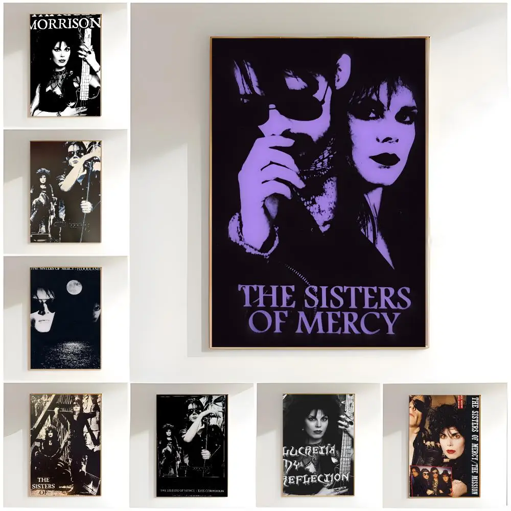 goth rock The Sisters of Mercy Poster Classic Wall Art  Home Decor  Peel and Stick Unframed