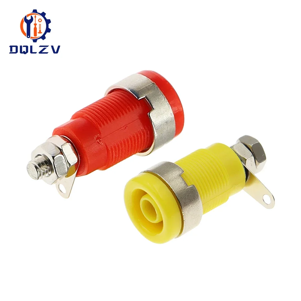 32A Insulation Safety 4MM Banana Plug Socket Jack Panel Mount Terminal Connector Multimeter Socket Banana Head Female