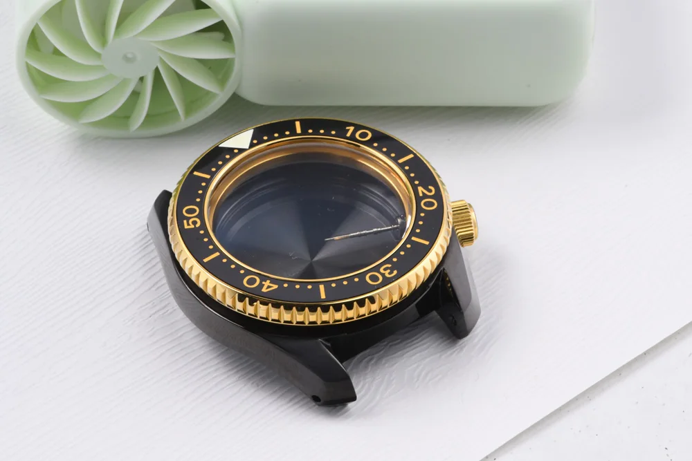 MM300 44mm Uhrengehäuse Edelstahl-Uhrengehäuse Leuchtendes Saphirglas Taucheruhr für NH35/NH36 Automatikwerk Uhrenmodifikation – Detail 8