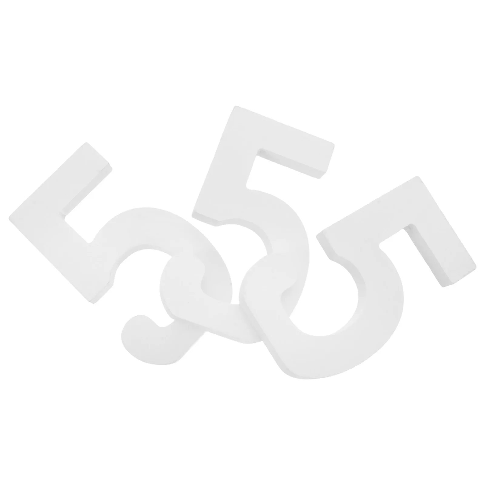 

3pcs Wooden Number Decorations White Unfinished Wood Slices For Diy Craft Home Wall Party Sign Decor Freestanding Numbers Rustic