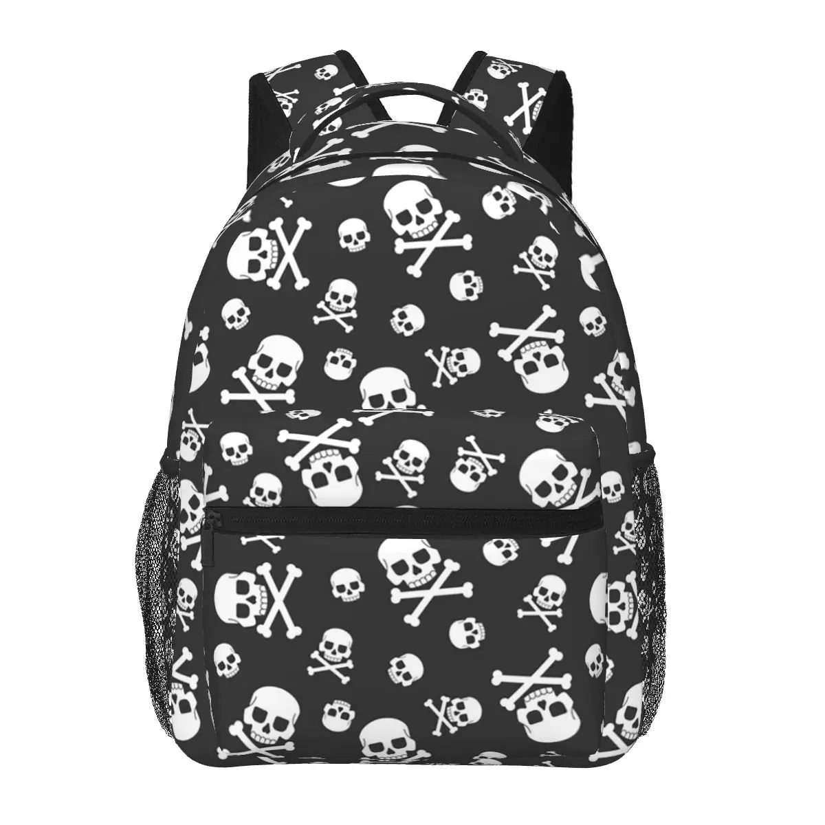 

Gothic Horror Skull Bones Bones Crossbones Student Backpack School Bag Hiking Travel Daypack for Men Women Bookbag Shoulder Bags