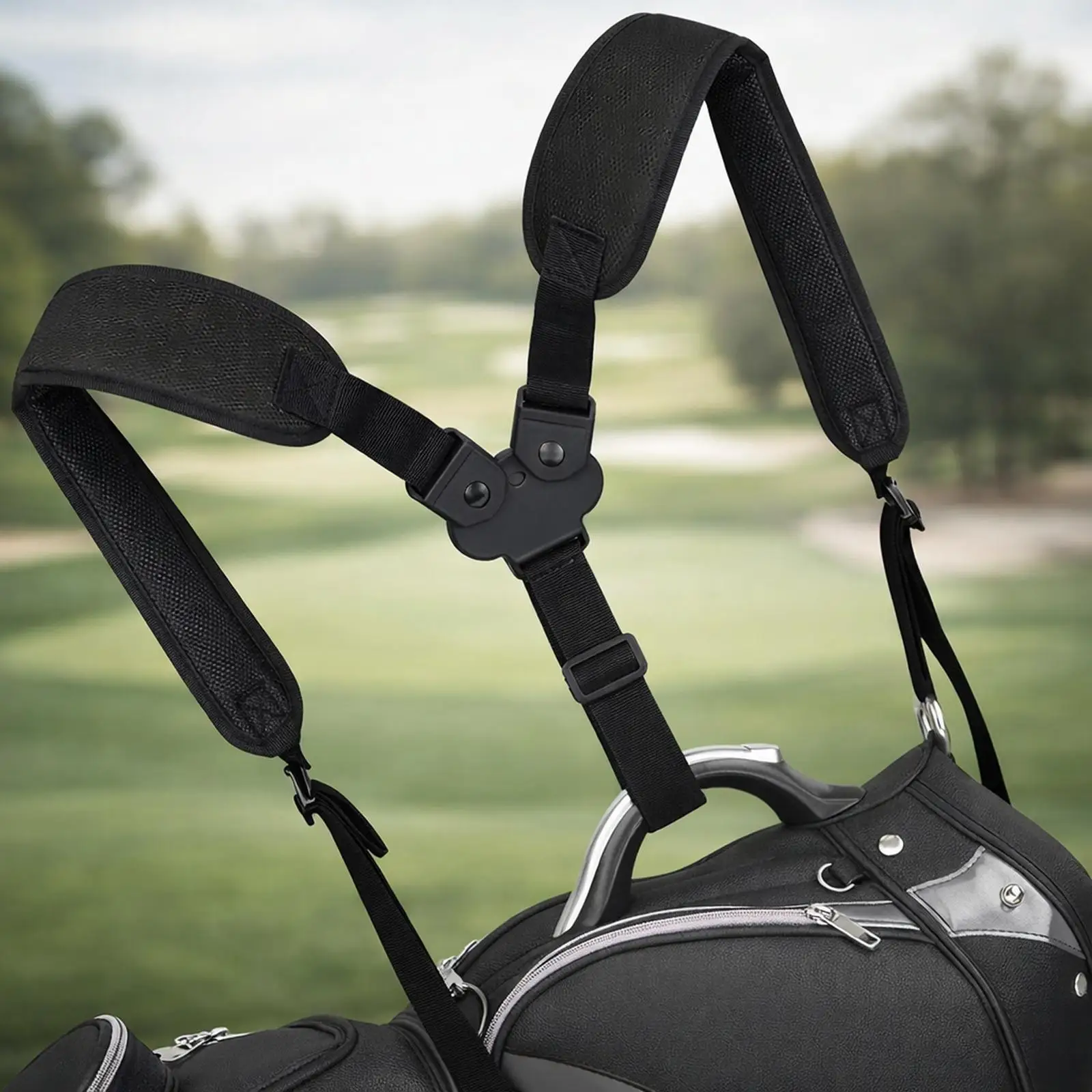 

Поворотный ремень для рюкзака, простая установка, сменный двойной ремень для сумки для гольфа с мягкой подкладкой