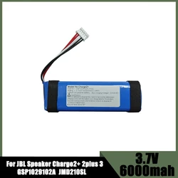 For JBL Speaker Lipo Battery Rechargeable 6000mAh 3.7V Batteries Charger2+ Charge 2 plus For JBL GSP1029102A JMD210SL Bateria