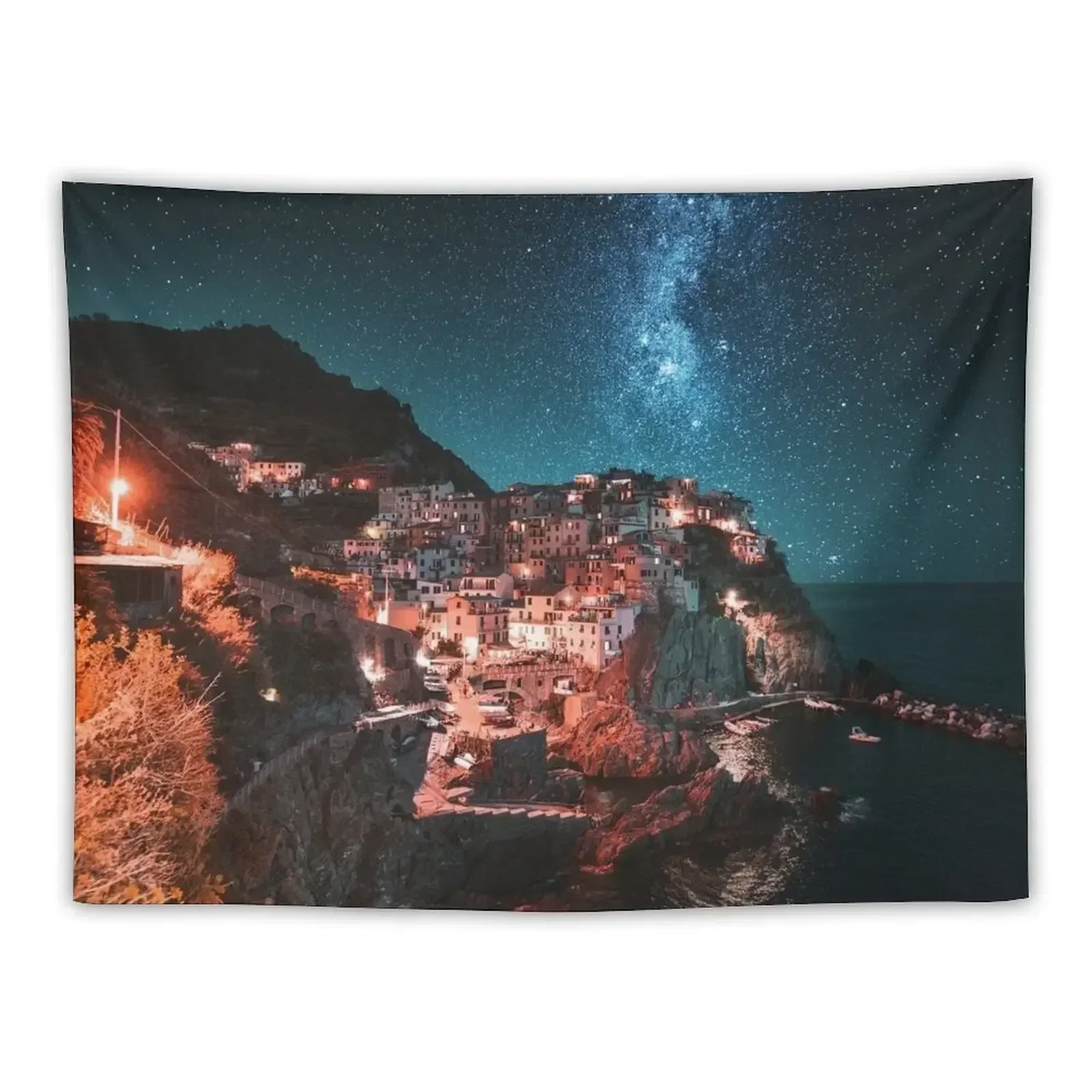 manarola - 5 terre Tapestry Bedroom Decor Aesthetic Room Aesthetic Decor Carpet Wall Decorative Wall Murals Tapestry