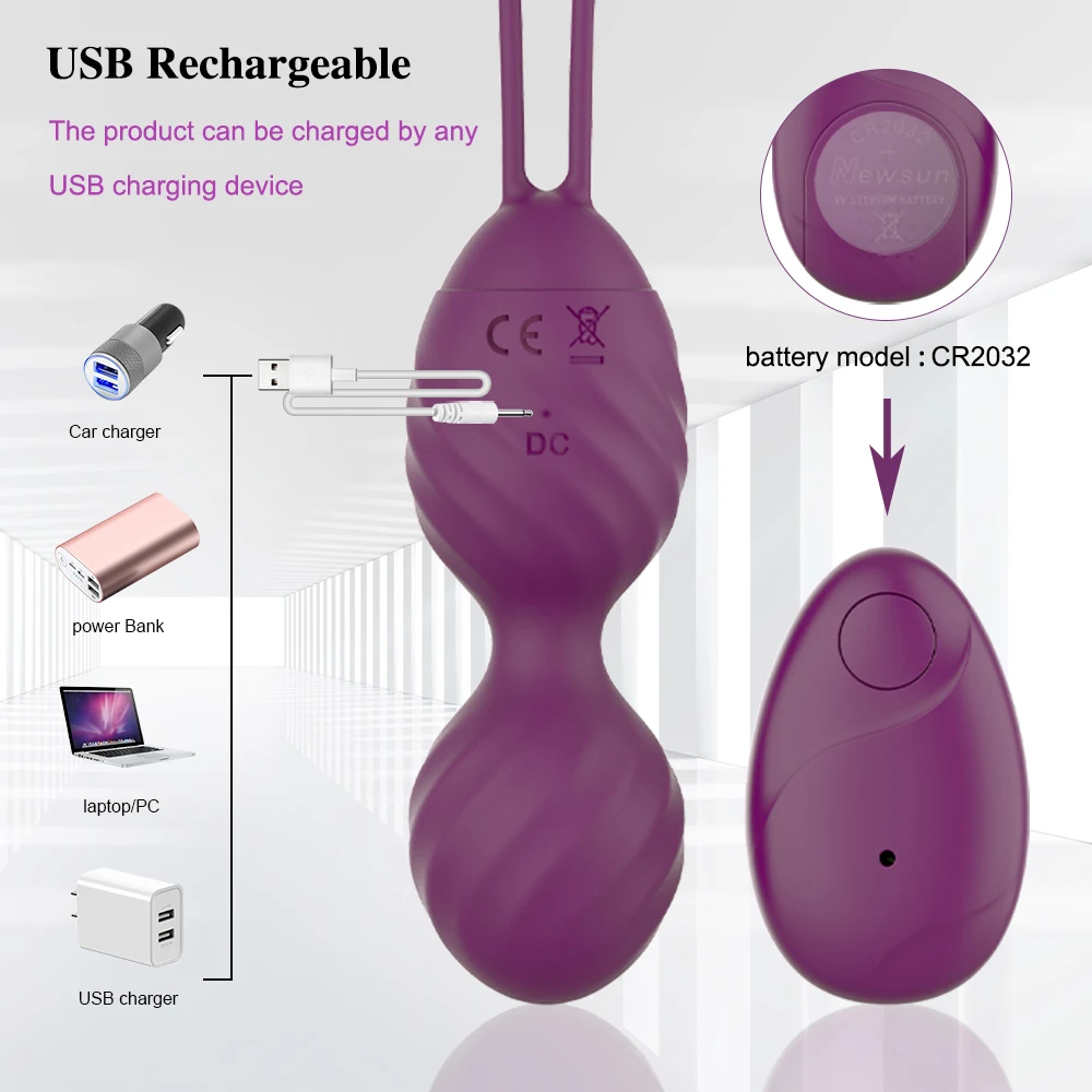 Wireless Remote Control Vagina Egg Tighten Exercise Vibrator For Women Kegel Balls Ben wa Ball G-Spot Vibrators Vagina Sex Toys