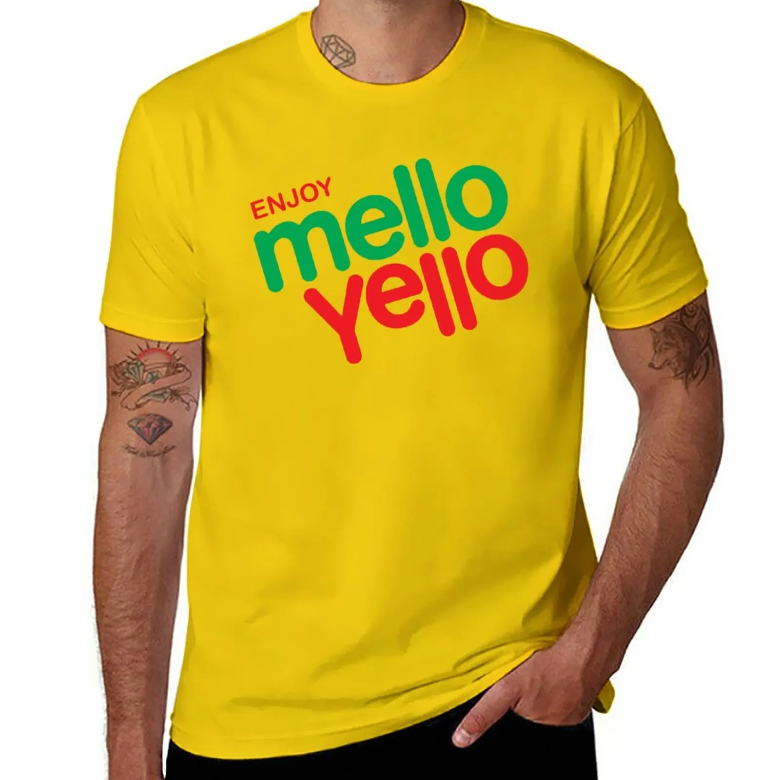 

Enjoy Mello Yello T-Shirt blanks aesthetic clothes sublime big and tall t shirts for men
