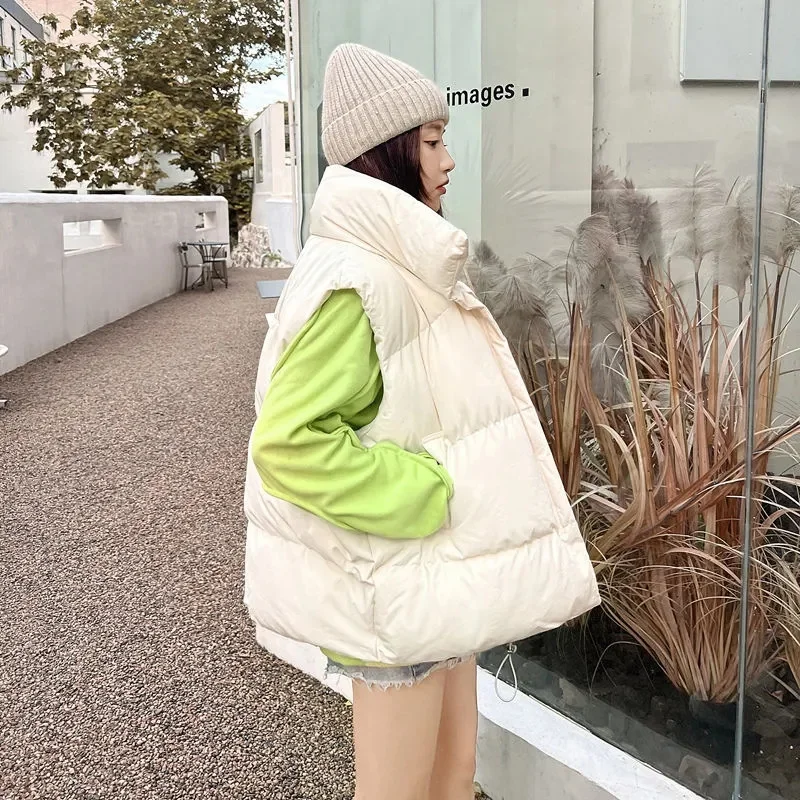 Women's Short Cotton Vest In Autumn And Winter 2022 New Korean Version Of Loose And Slim Down Cotton Vest Vest Vest Joker Coat