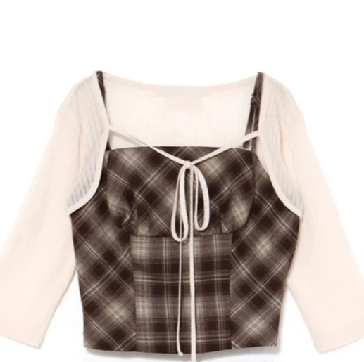 

Women's Elegant Sets Sweet Cardigan Plaid Slimming Vest and High Waist Mini Skirt Femme Fashion Spring Autumn Casual Suit