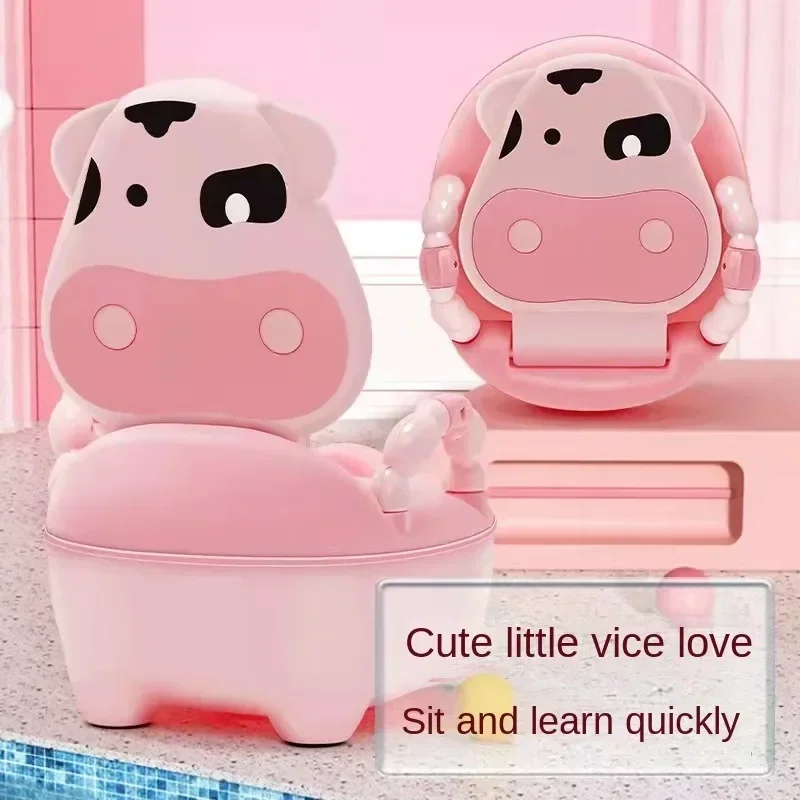 Baby Potty Toilet Training Seat Household Household Thickening Urinal Cute Cartoon Cow Type Potty Children's Toilet Supplies