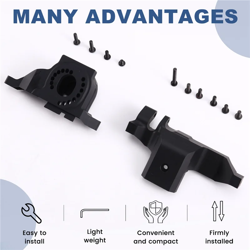 Aluminum Alloy TRX4 Motor Mount Plate Upper Spur Gear Cover For 1/10 RC Crawler Car TRX-4 Black