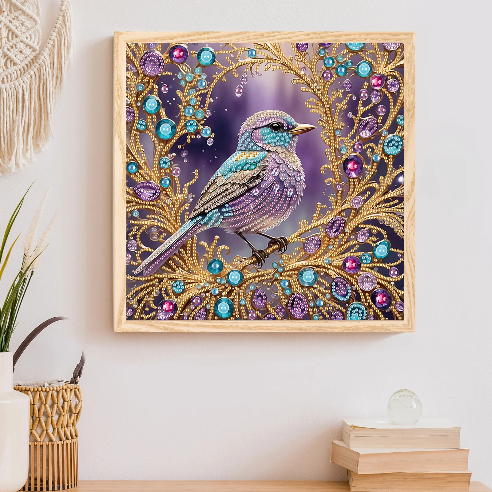 Special Shape Diamond Art Kits for Beginners and Adults,DIY Colorful birdDiamond Art Painting Kits for Home Wall Decoration Gift view 5