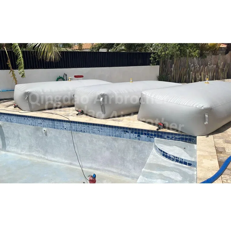 Factory Cheap Rectangular Square Shape Automatic 5000 L Flexible PVC Soft Pool Water Storage Tank Collapsible Water Tank