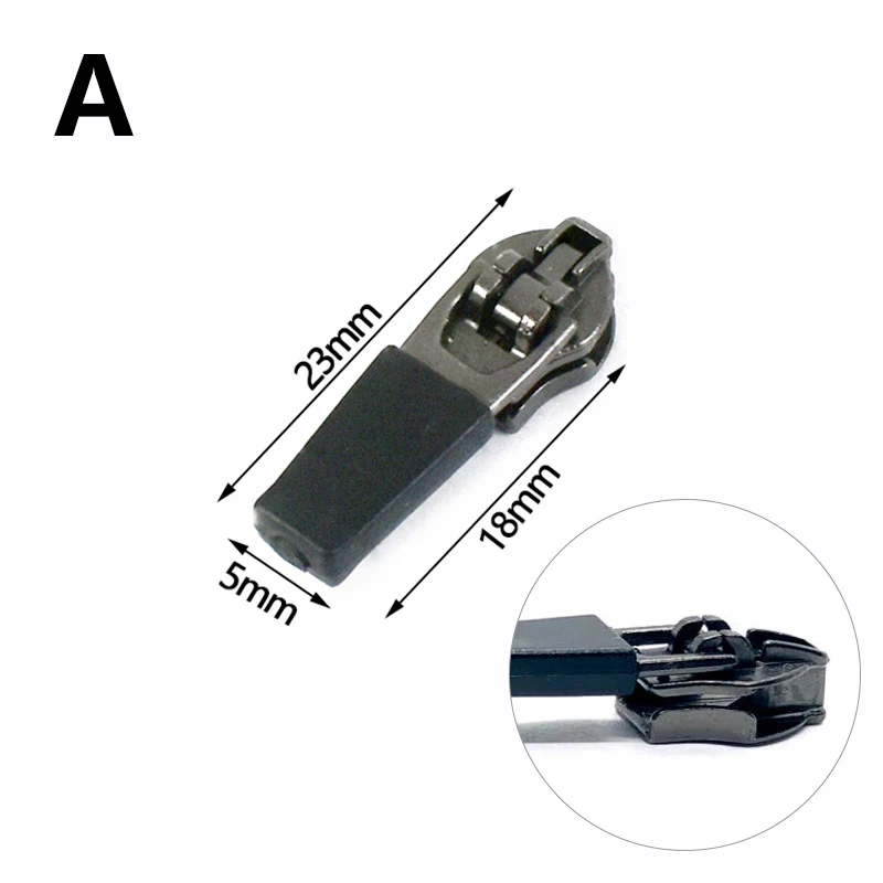 10Pcs 3 #5 # Waterdichte Rits Slider Hoofd Anti-Laden Reverse Installatie Voor Onzichtbare Plastic Nylon Ritsen diy Tas Accessoires