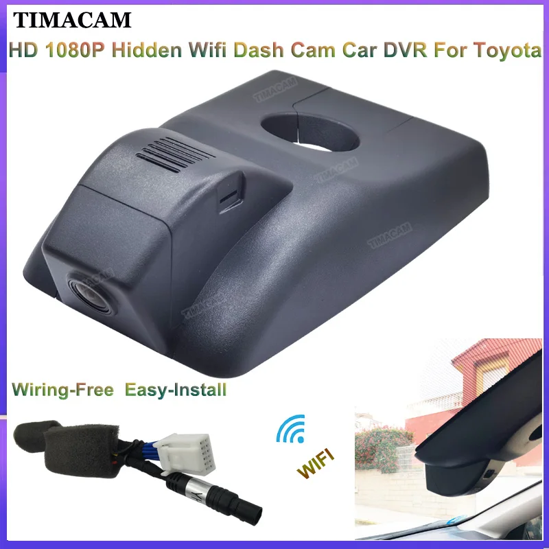 For Toyota Corolla Rav4 CHR Highlander Camry Sienna Alpha 2012-2020 2021 2022 2023 2024 2025 Plug and Play HD 1080P Wifi Dashcam