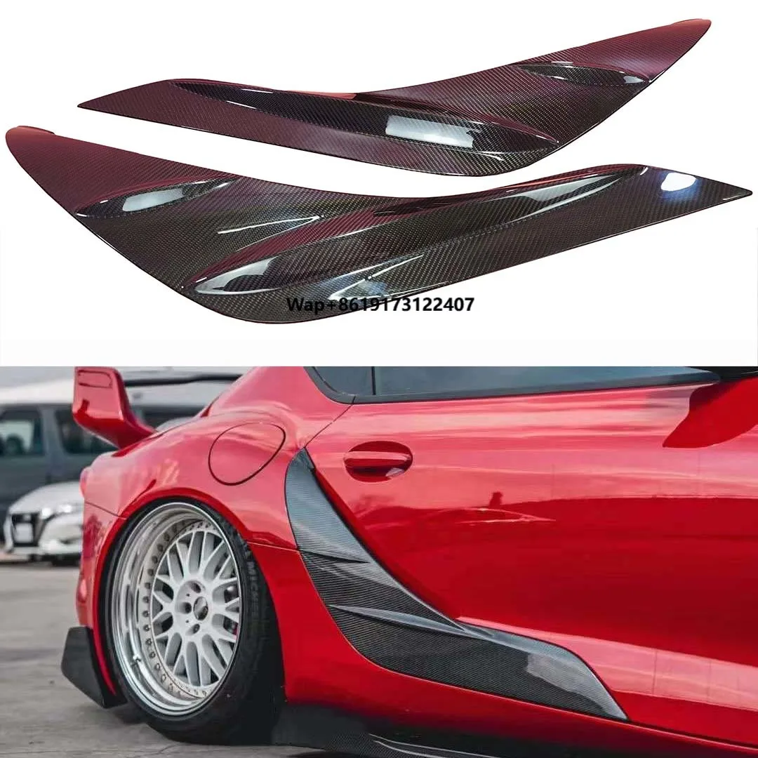 

New TD Style Dry Carbon Fiber Carbon Black Rear Side Blades Door Fenders for for A90 2019-2024