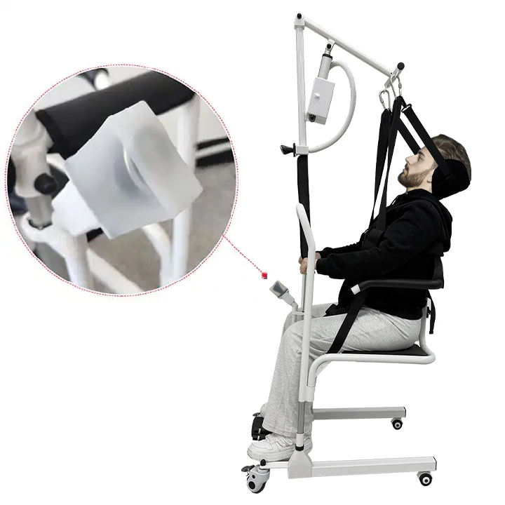 رافعة نقل كهربائية متنقلة مع حبال حمام قابلة للتعديل لكبار السن والمعاقين كرسي سرير المرحاض للاستحمام #5