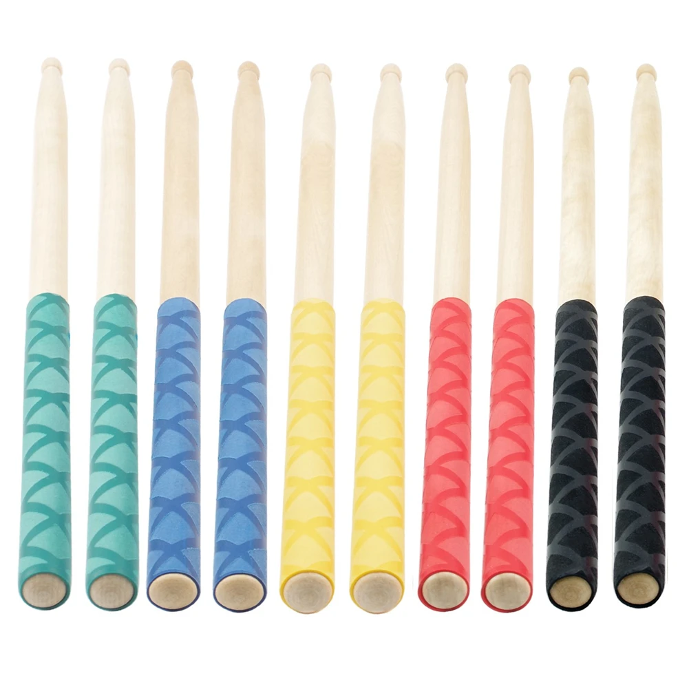 2Pcs Drum Stick Grips Drumsticks Anti-slip Sweat Absorbed Grip For 7A 5A 5B 7B  Instruments Badminton Racket Tapes