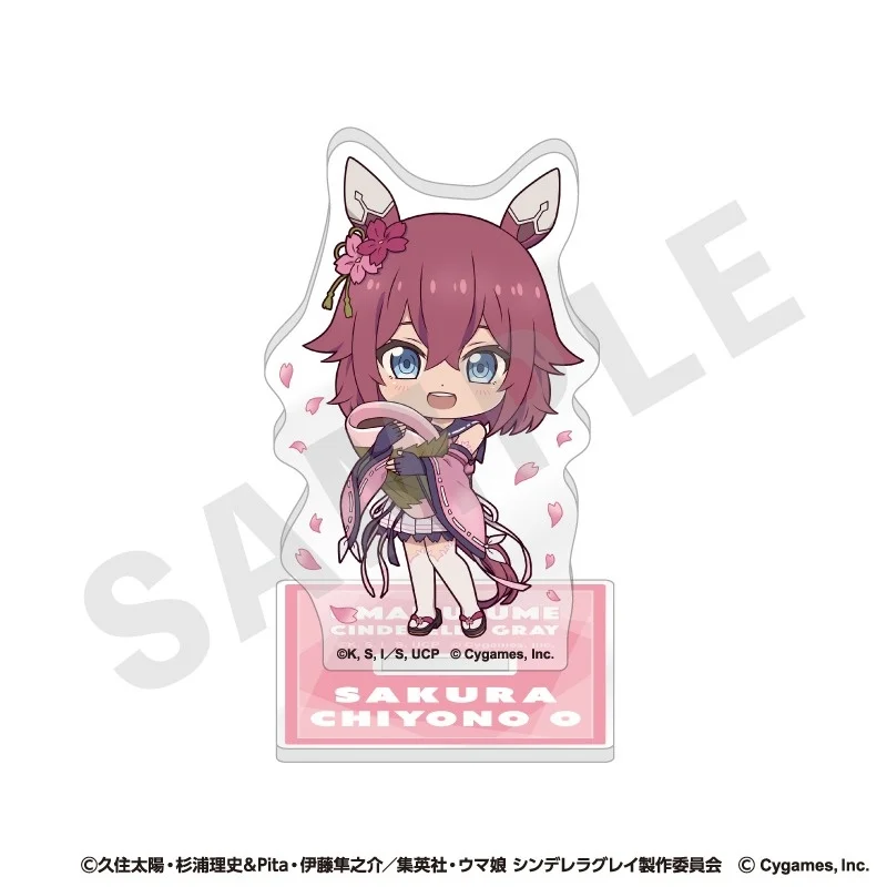 10CM Q-version Uma Musume Cinderella Gray Character HD Acrylic Stand Desktop Oguri Belno Tamamo Model Accessories Toy For Gift view 2