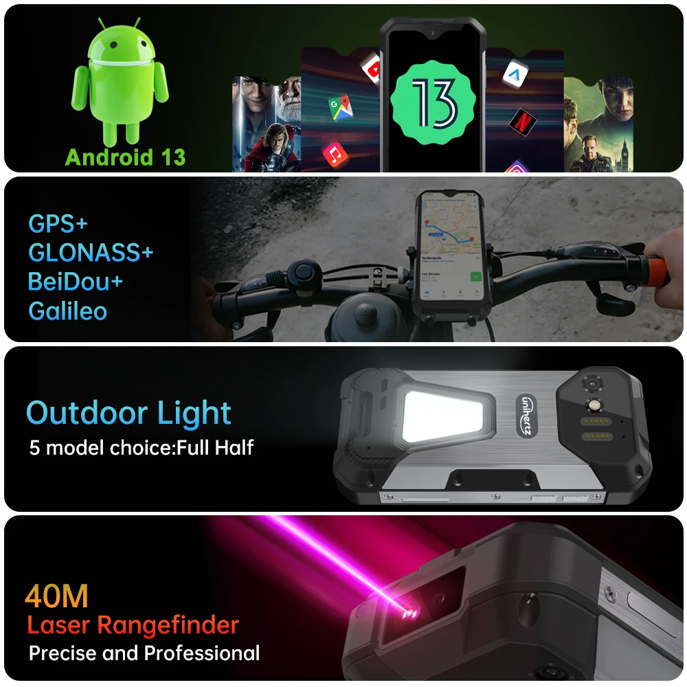 Imagem -06 - Mini Smartphone Robusto 4.3 Polegada Display Android 13 Helio G99 Octa Core 5800mah Câmeras 100mp 24gb 256gb Ip68 Tanque Unihertz8849