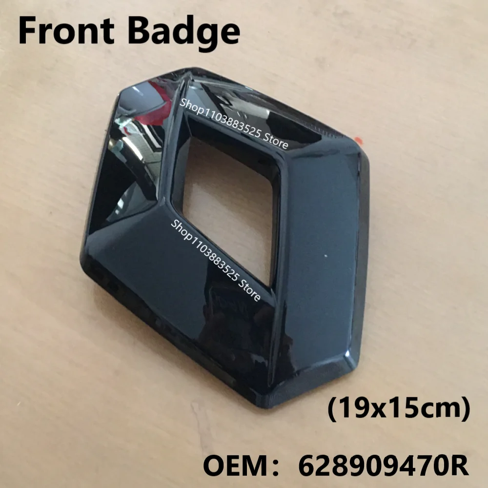 Zilveren 19x15cm 628909470R OEM auto voorembleem badge voor Renault Captur Clio 4 Megane MK4 Fluence badge accessoires