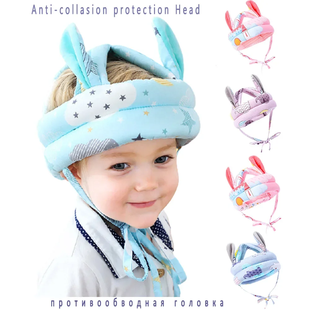 Adjustable Baby Safety Hat Pad Protective Anti-shock Helmet Cap Toddler Kids Mesh 6M-5Y Foam Helments For Crawling Walking