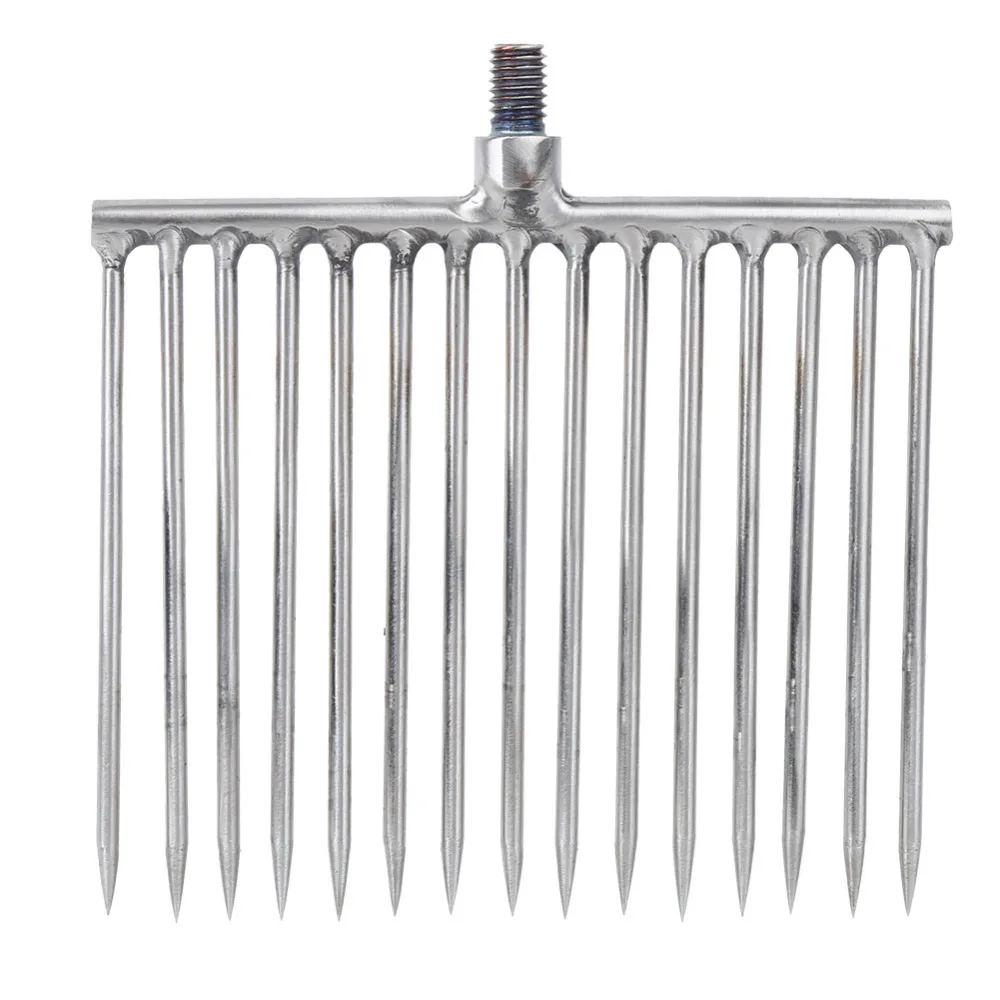 دائم الفولاذ المقاوم للصدأ الصيد الحربة 15 الشق مع واجهة 8 مللي متر الصيد الرمح الفضة الصيد أزعج الصيد معالجة #2