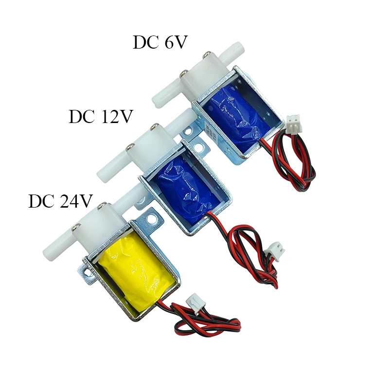6V/12V/24V Solenoid Valve 2-Position 2-Way Normally Closed Water Air On/Off Flow Control Electric Solenoid Valve  6.2mm Diameter