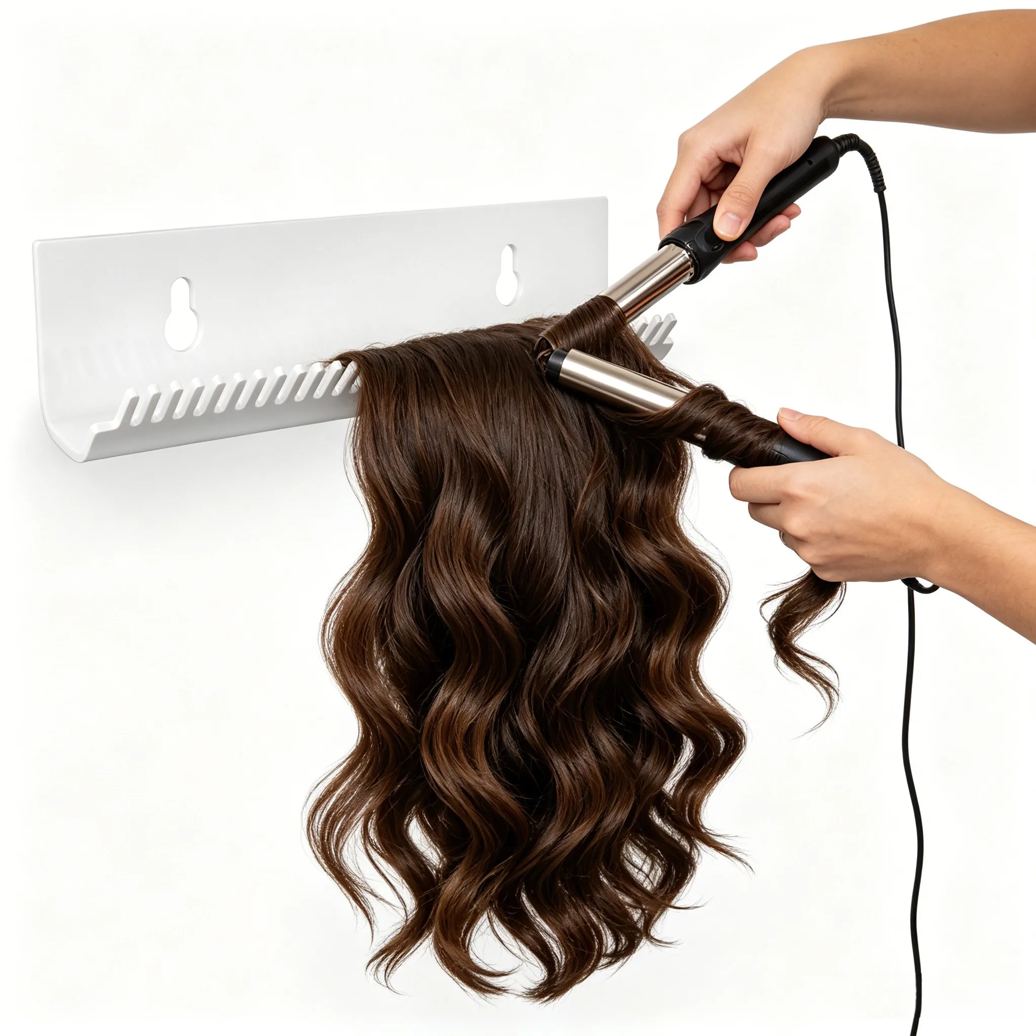 White Black Hair Extension Holder with Suction Cups for Weft Tape In Clip In Hair Storage Salon Home Organization
