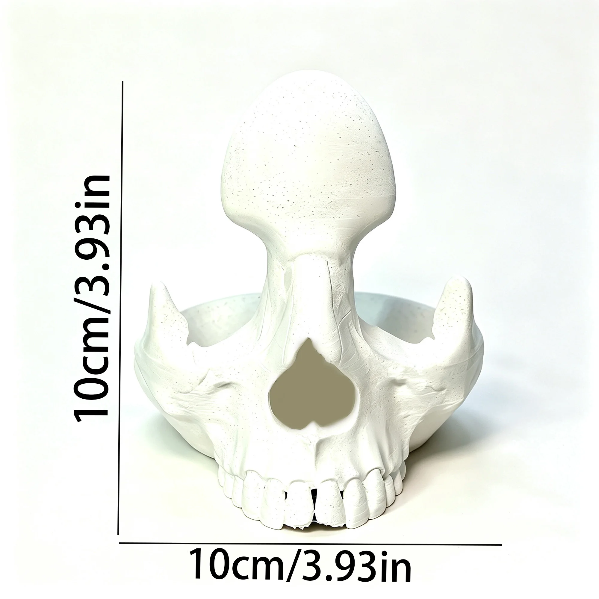 Creative Skull Glasses Display Organizer, White Plastic Desktop Eyeglasses Holder for Gothic Halloween Home Office Gift