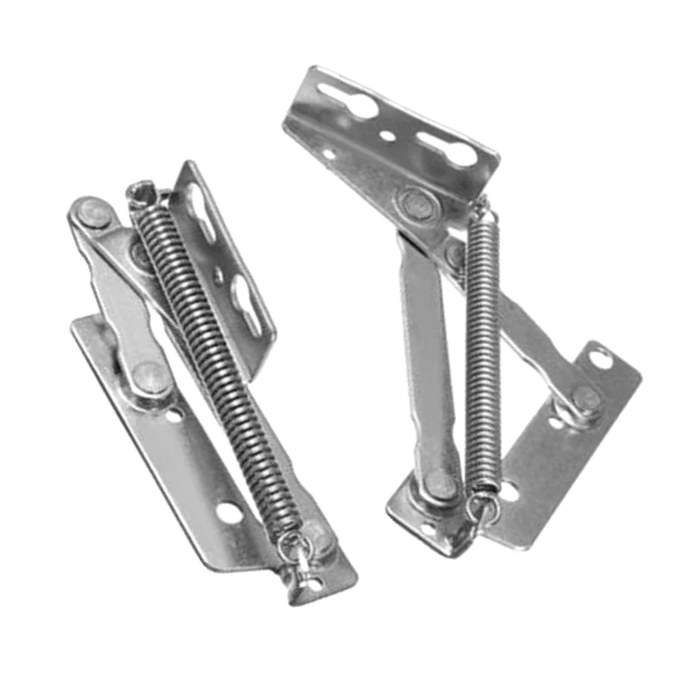 2 x Furniture Hardware Lift-Up Hinge T-57 Flap Support Folding Sofa Bed Spring Hinge Foldable Lifting Bracket Cabinet Door Hinge