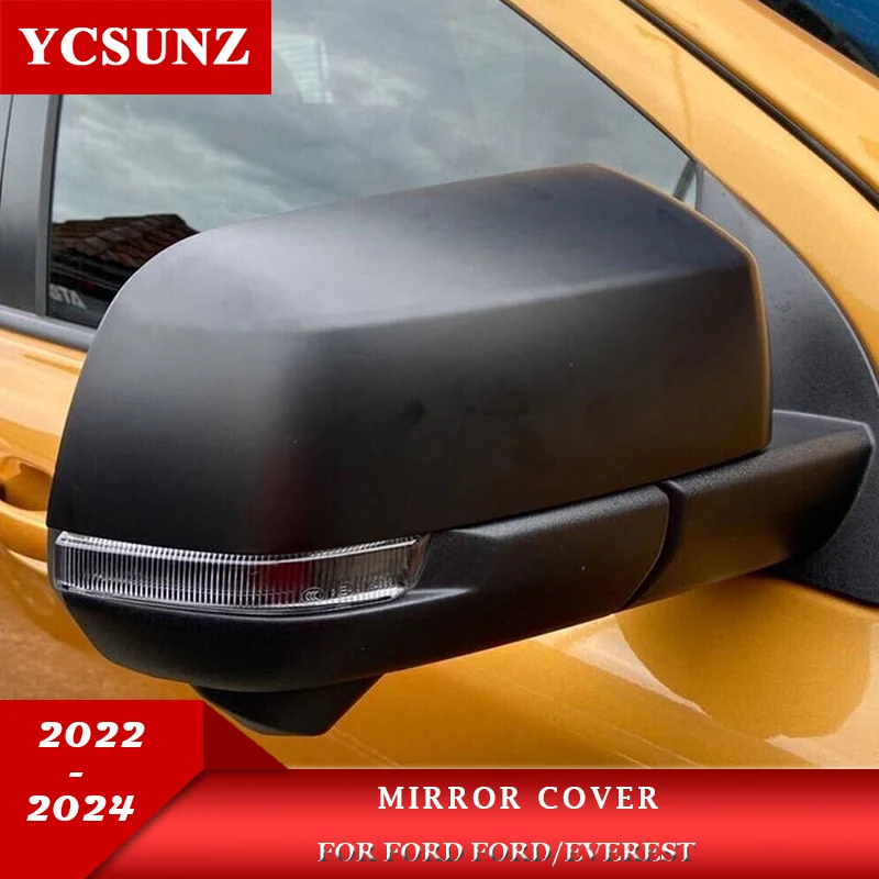 ABS Mirror Cover For For Ford Everest 2022 2023 2024 Side Door Mirror Cover For Ford Ranger Wildtrak 2023 2024 Car Accessories