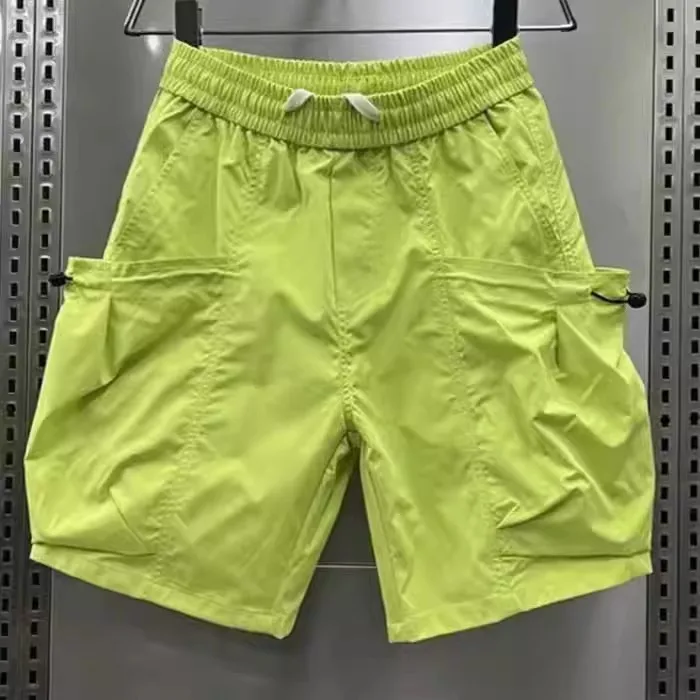 

Ice Silk Quick Dry Thin Men's Summer Loose Casual Beach Shorts Working Straight Leg Five-Quarter Pants Breathable Comfortable