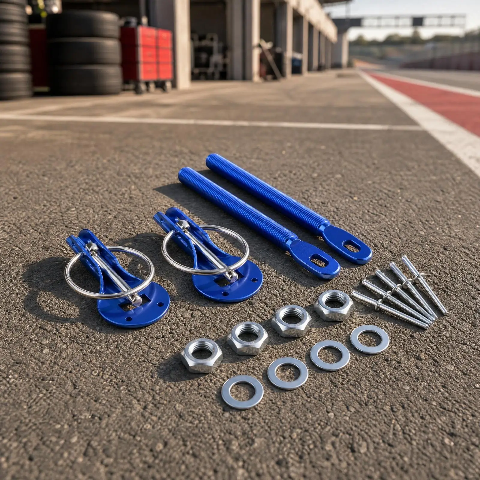 Heavy Duty Hood Lock Kit with Threaded Mounting Pin for Modified Car Truck Motorcycle Accessories