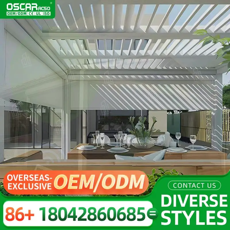 Windproof Sunshade Motorized Electric Zip Track Roller Screen Outdoor Patio Roller Curtain Rolling Blind